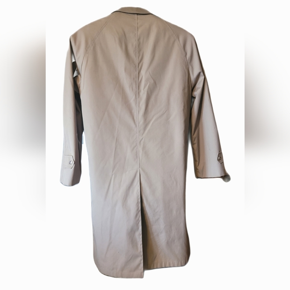Botany 500 WeatherTopper Men VTG Tan Classic Trench Coat Streetwear Normcore - Picture 3 of 6